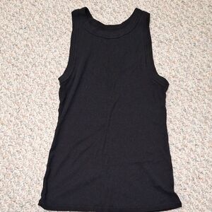 a new day Black Ribbed Tank Top - Sleeveless Cotton Blend